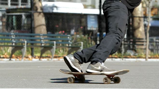 skateboarding powerslide